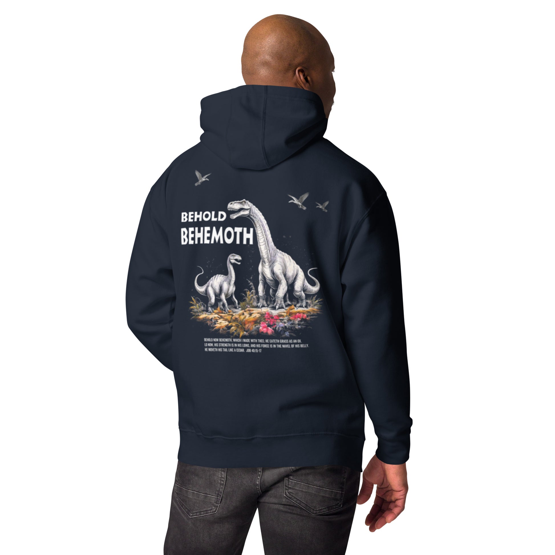 Behold Behemoth Premium Hoodie  Christian Bible Verse Premium Hoodie