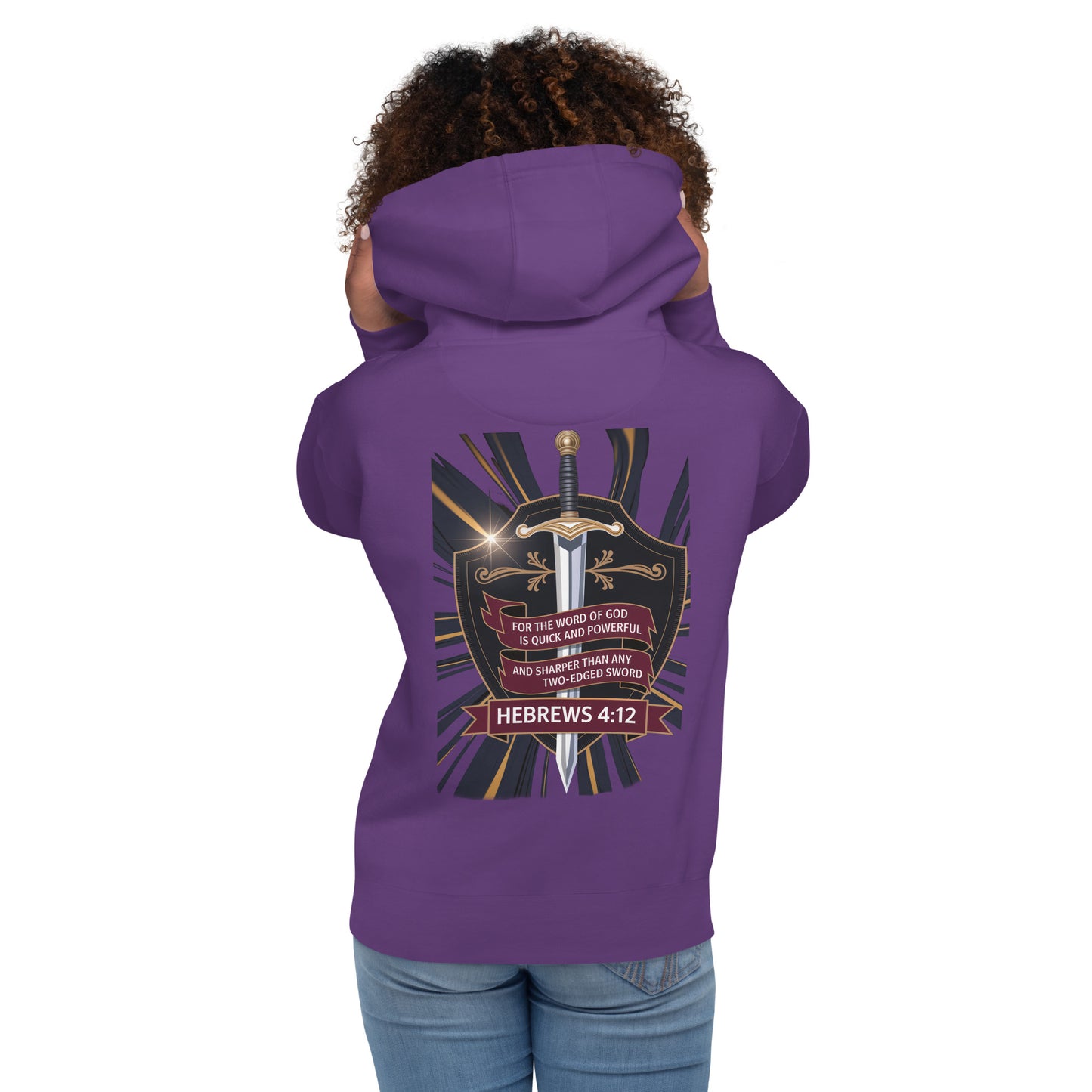 Two Edged Sword Premium Hoodie  Christian Bible Verse Premium Hoodie