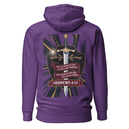 Two Edged Sword Premium Hoodie  Christian Bible Verse Premium Hoodie