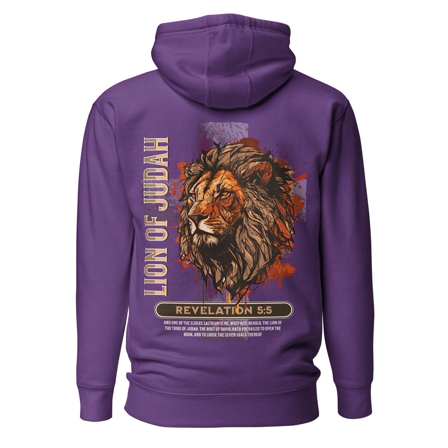 Lion of Judah Premium Hoodie  Christian Bible Verse Premium Hoodie