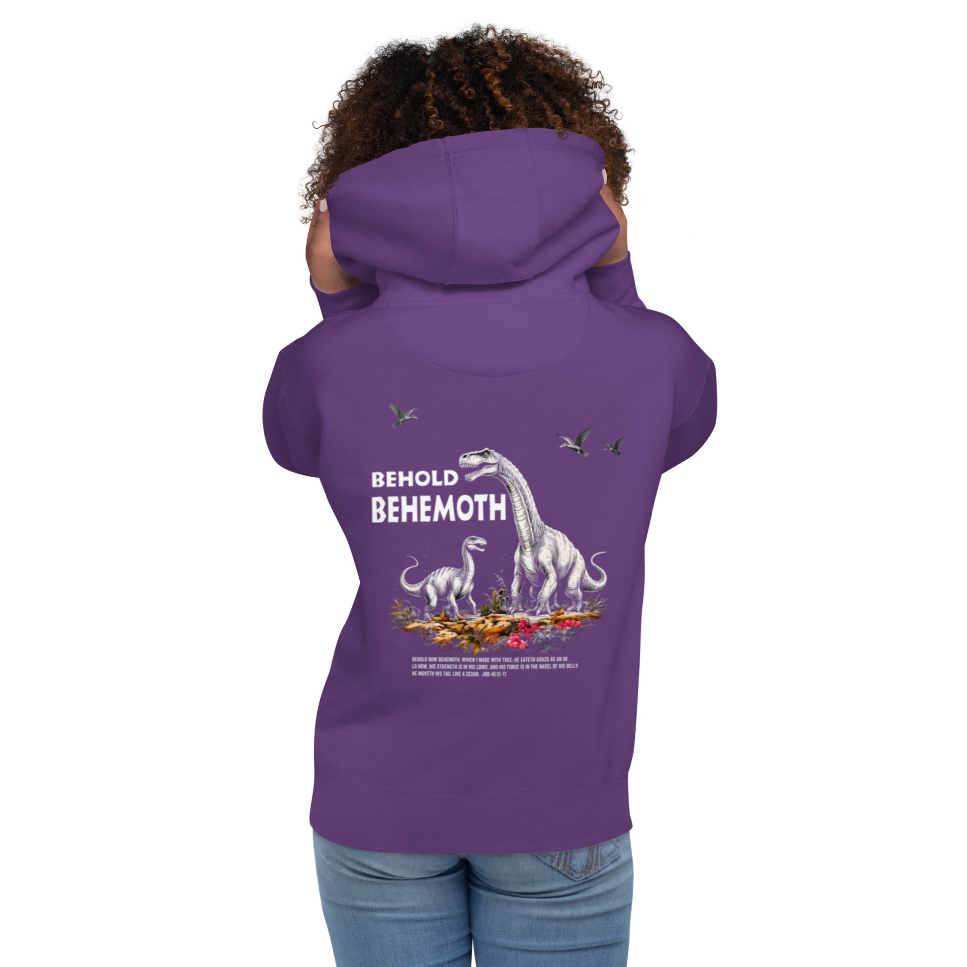 Behold Behemoth Premium Hoodie  Christian Bible Verse Premium Hoodie