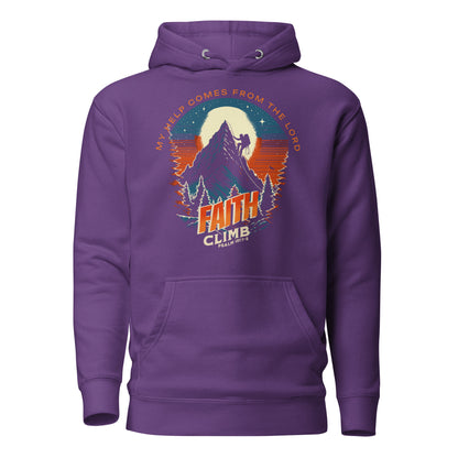 Faith Climb Premium Hoodie  Christian Bible Verse Premium Hoodie
