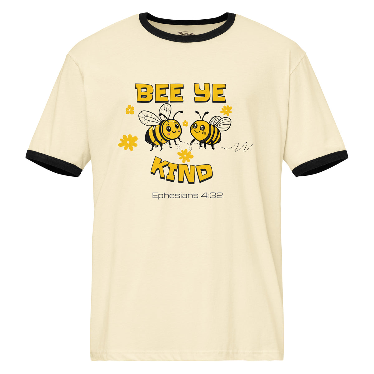 Bee Ye Kind Ephesians 4:32 Christian Ringer T-shirt | MasterPiece Shirts