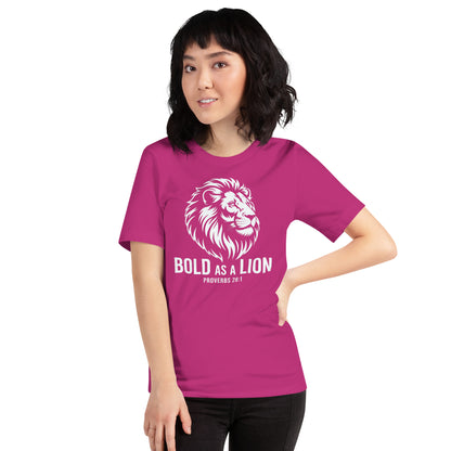 Bold as a Lion  Christian Bible Verse T-Shirt