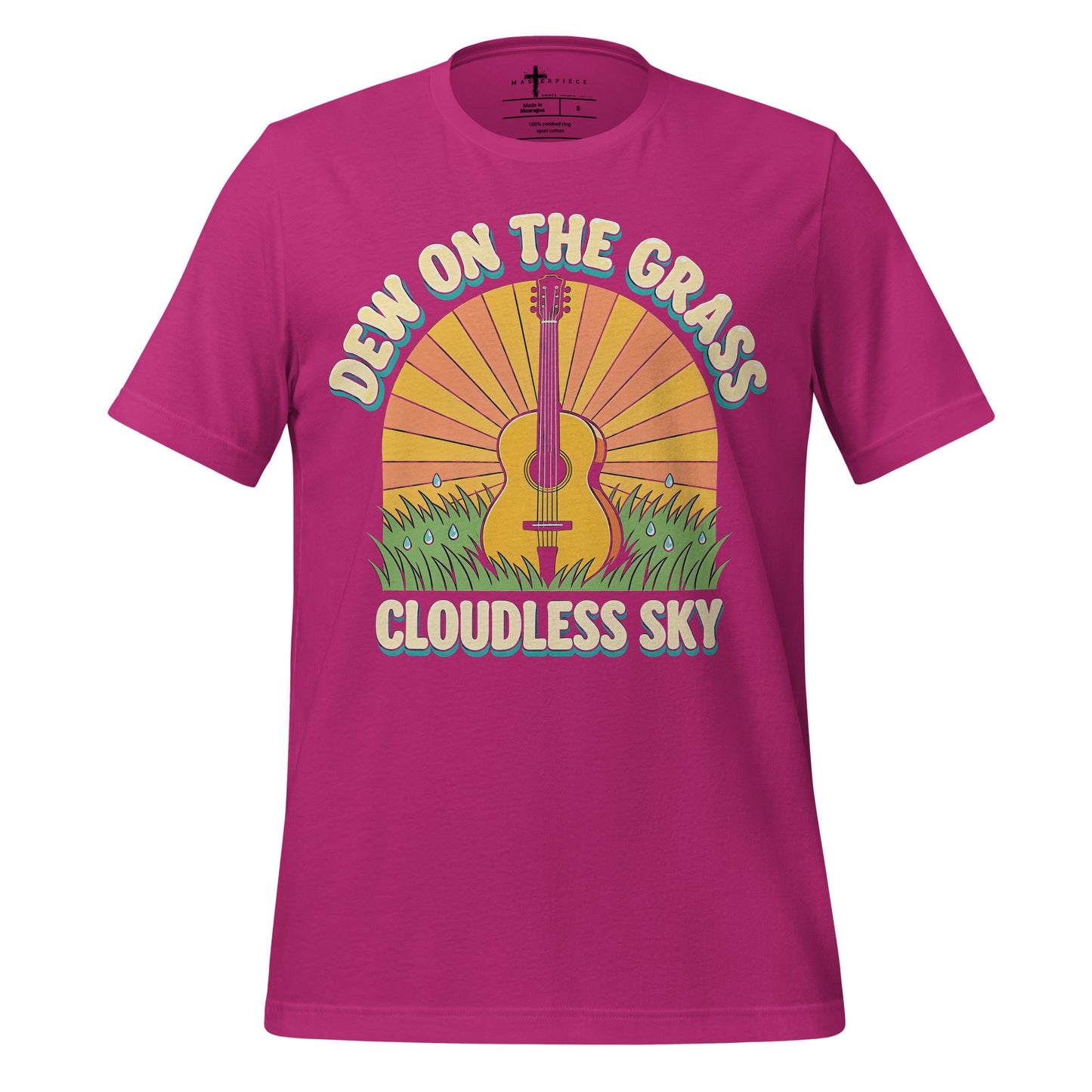 Dew On The Grass Cloudless Sky Guitar - MasterPiece Shirts