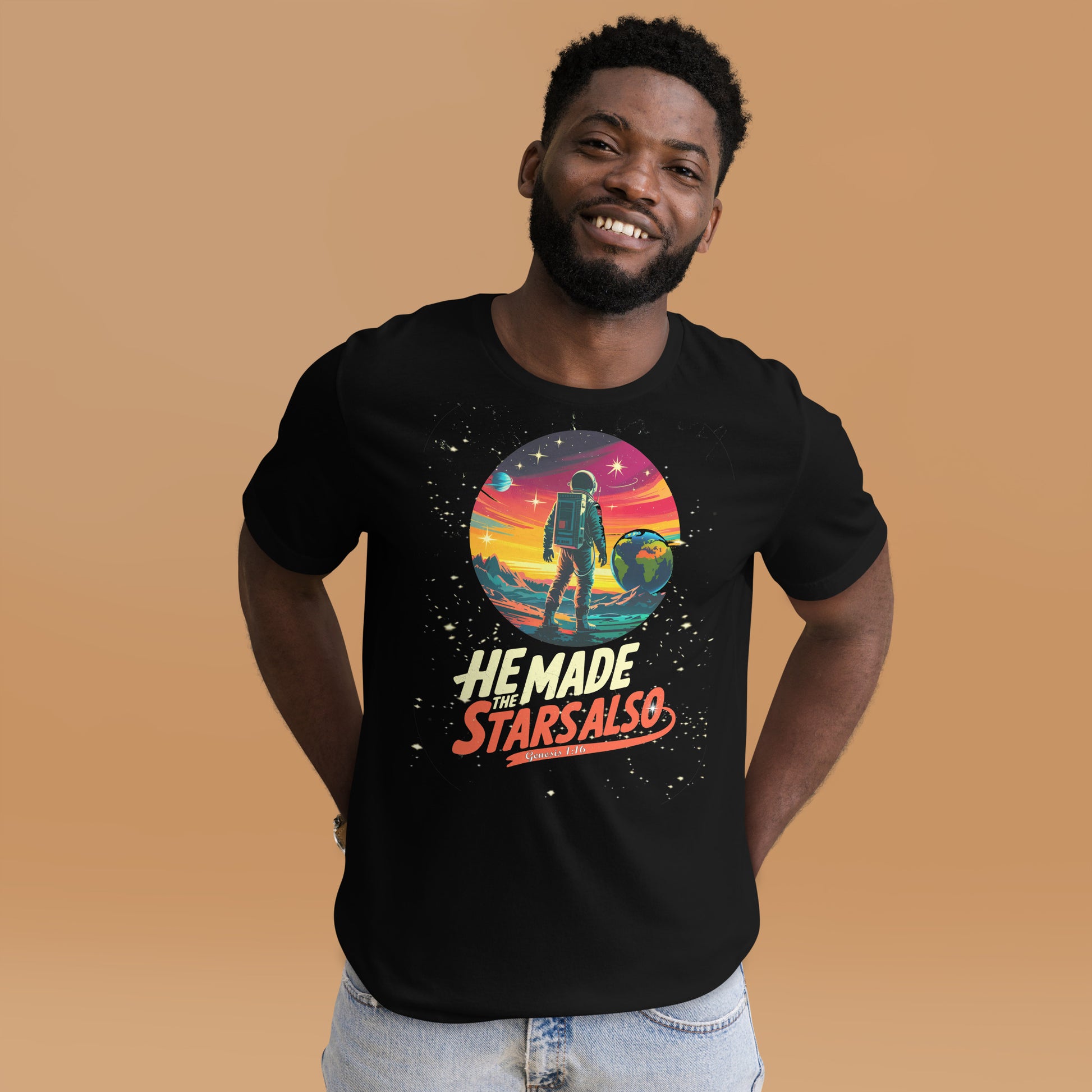 He Made The Stars Also  Christian Bible Verse T-Shirt