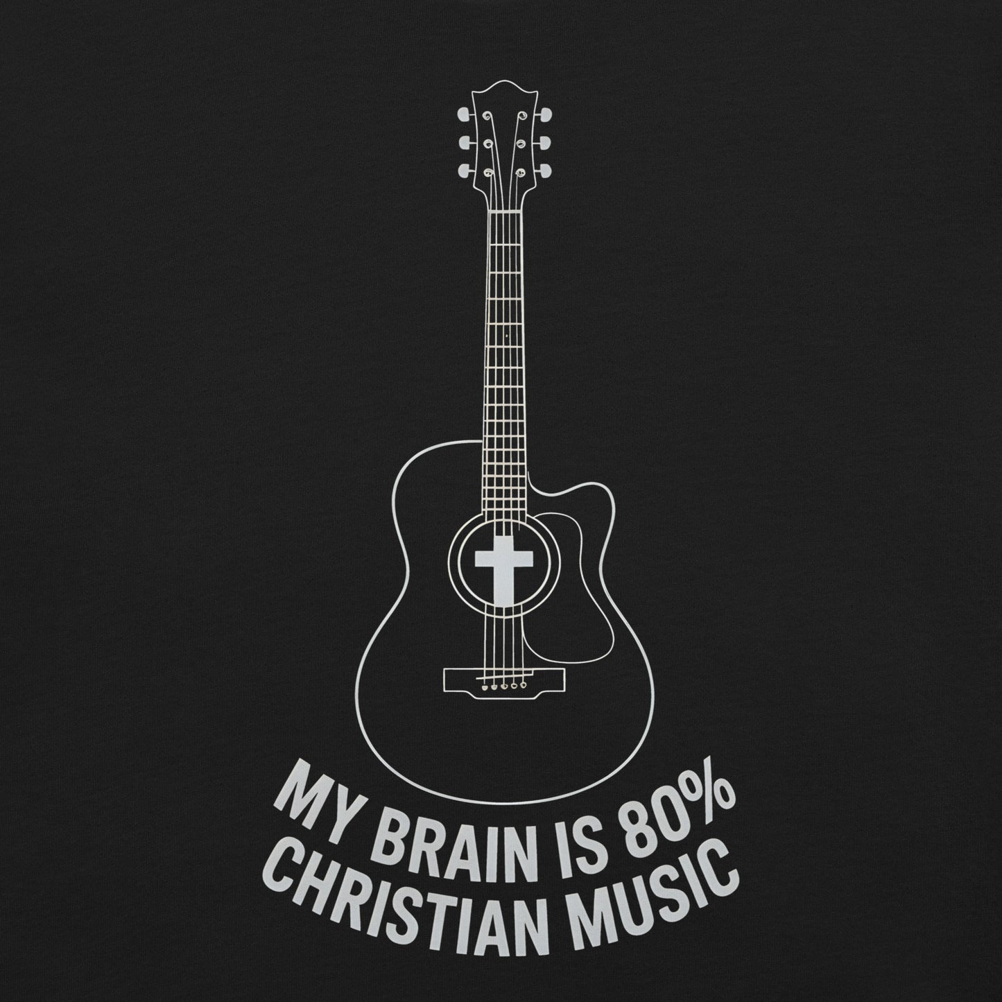 My Brain is 80%  Christian Bible Verse Music  Christian Bible Verse T-Shirt