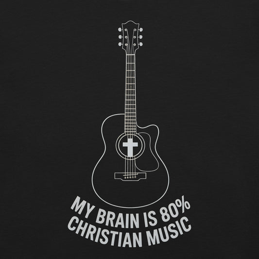 My Brain is 80%  Christian Bible Verse Music  Christian Bible Verse T-Shirt