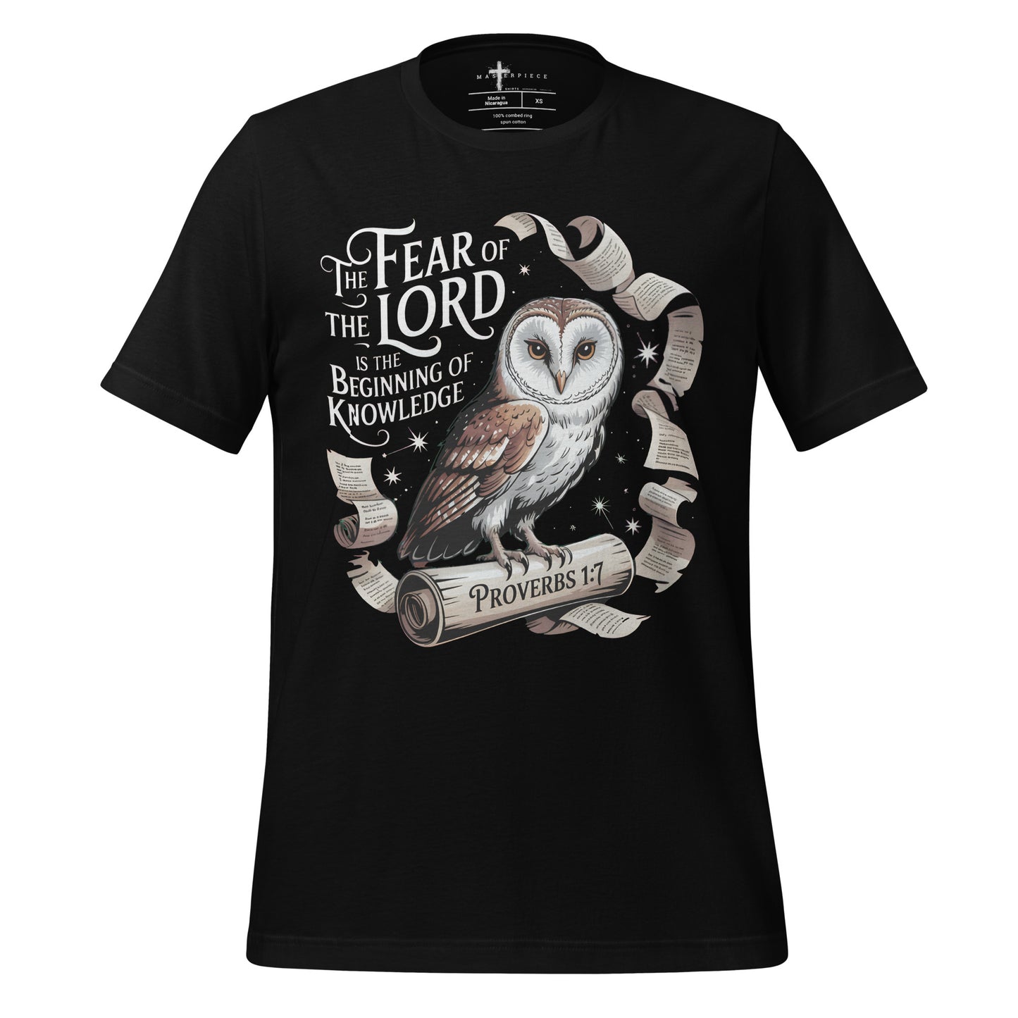 The Fear of the LORD is the beginning of Knowledge  Christian Bible Verse T-Shirt