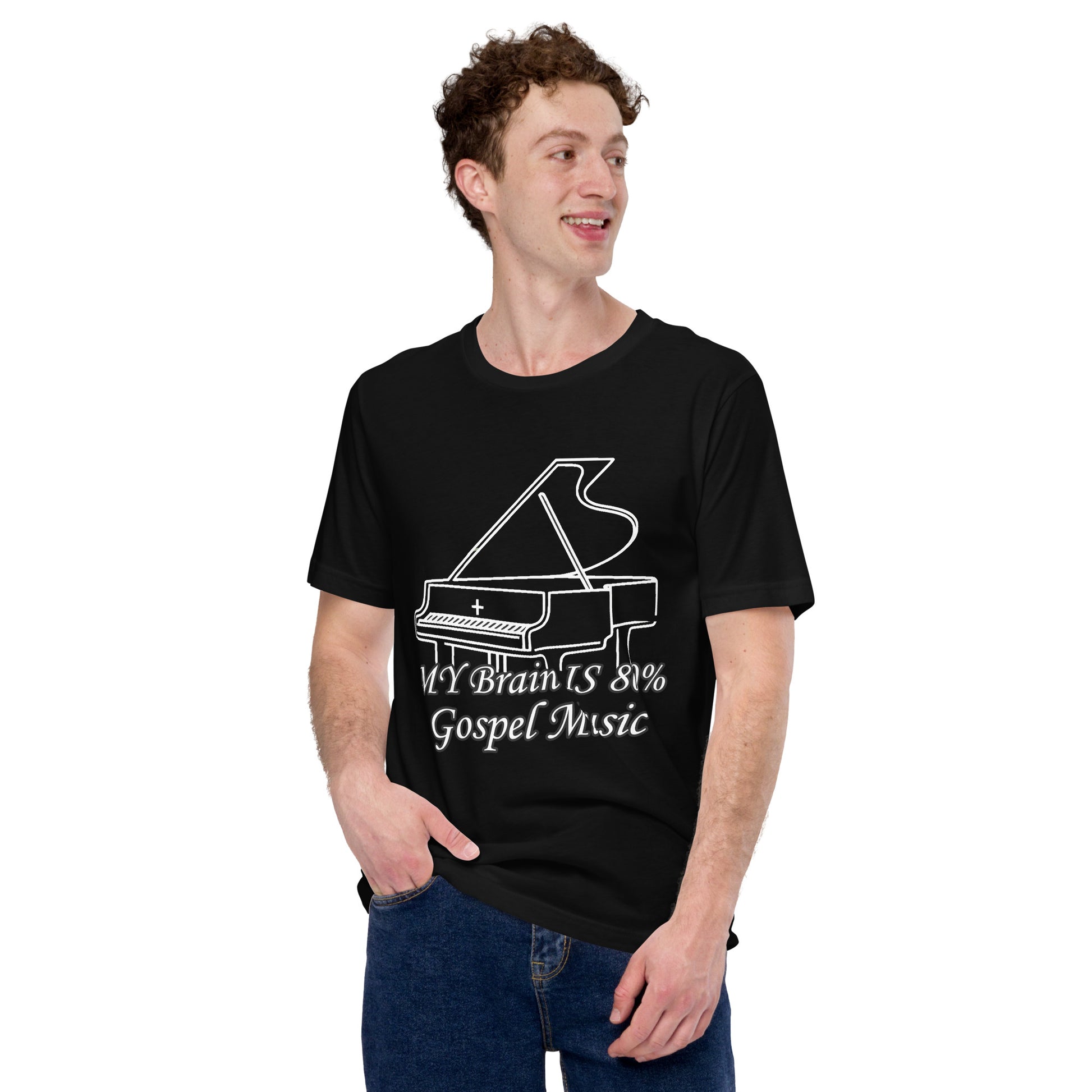 My Brain is 80% Gospel Music  Christian Bible Verse T-Shirt