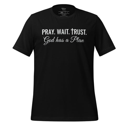 Psalm 37:7 Pray wait trust cross God has a plan christian t-shirt