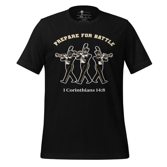 1 Corinthians 14:8 Men's Christian T-shirt trumpet players and marching band