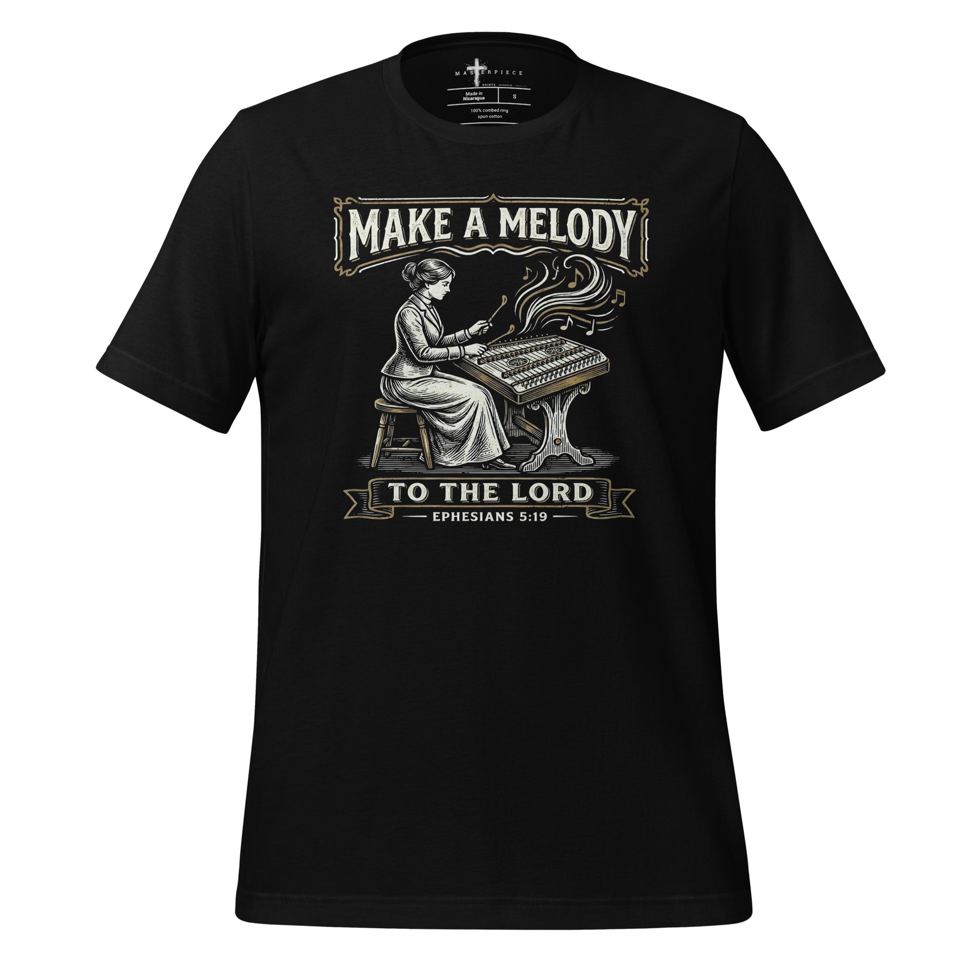  make a melody to the lord Premium Christian T-Shirt hammered dulcimer Ephesians 5:19