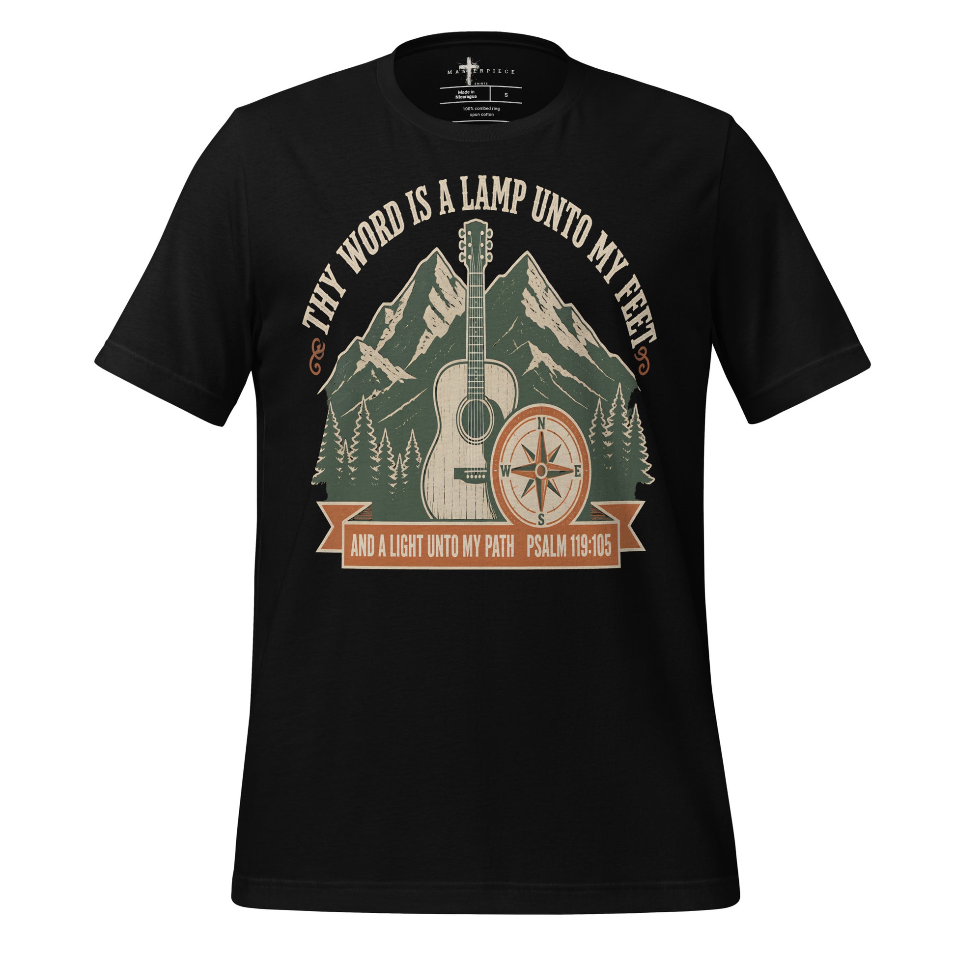Thy Word is a Lamp unto my feet Guitar - Black - MasterPiece Shirts