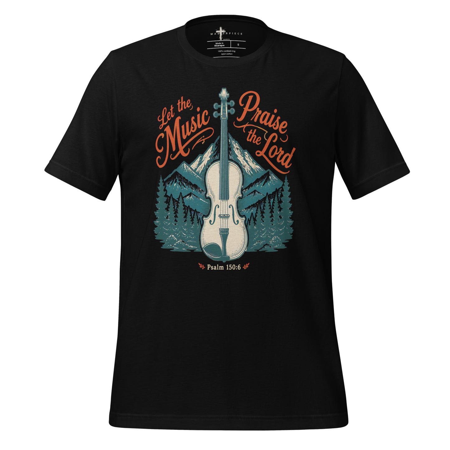 Let the Music Praise the Lord Violin - Black - MasterPiece Shirts