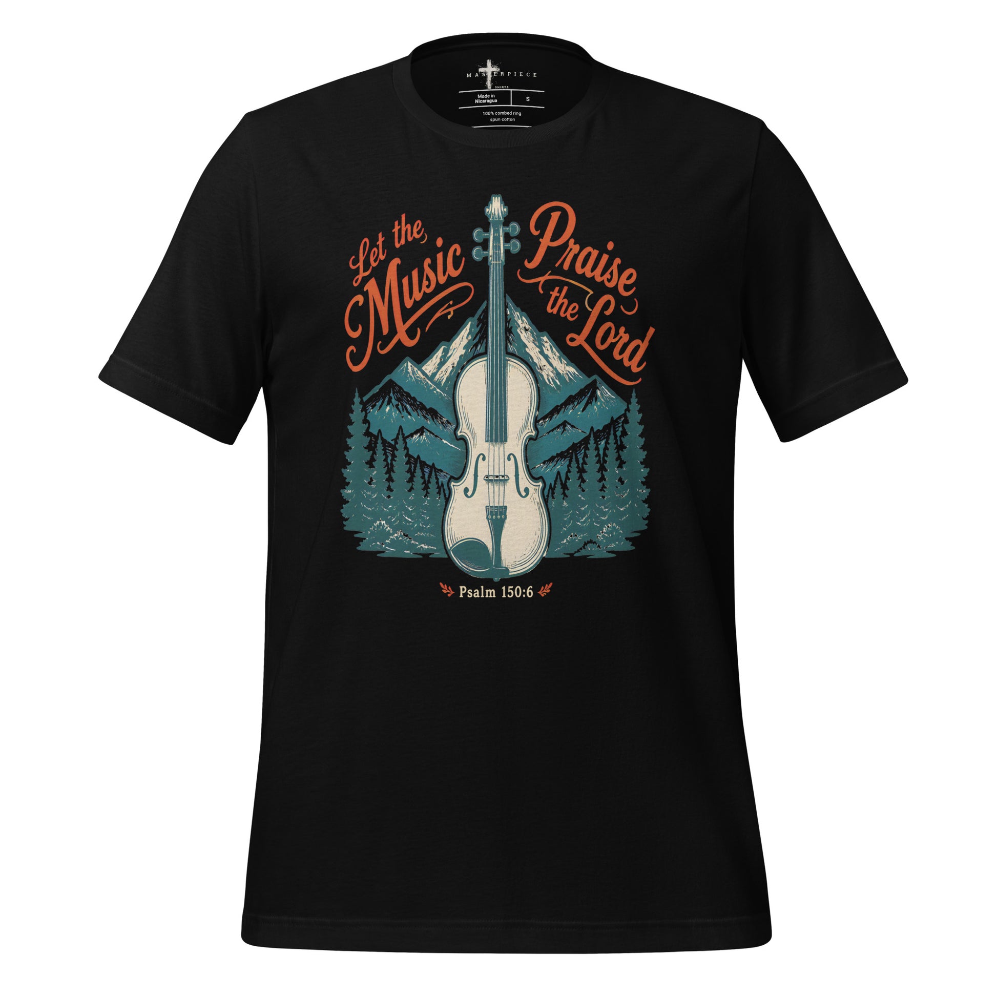 Let the Music Praise the Lord Violin - Black - MasterPiece Shirts