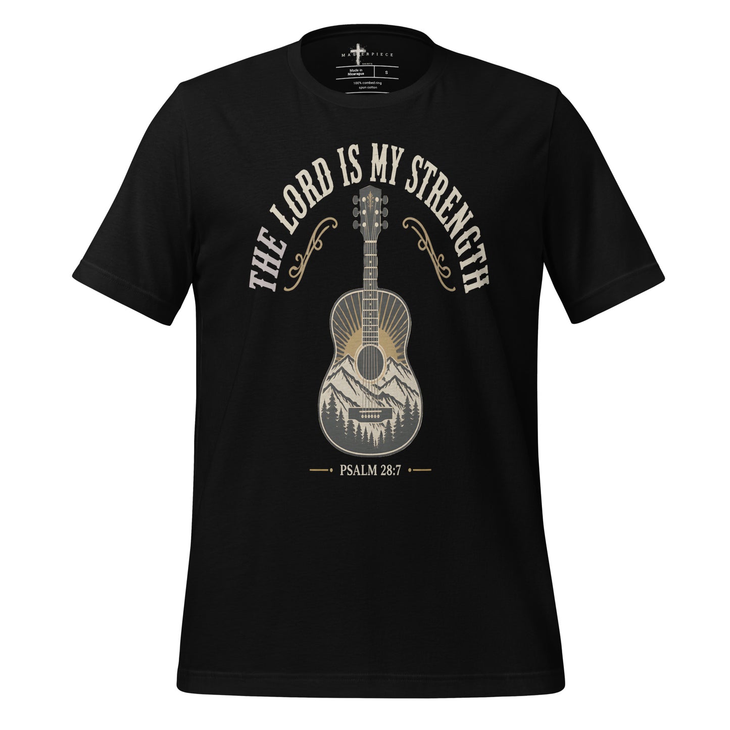 The Lord is My Strength Guitar - Black - MasterPiece Shirts