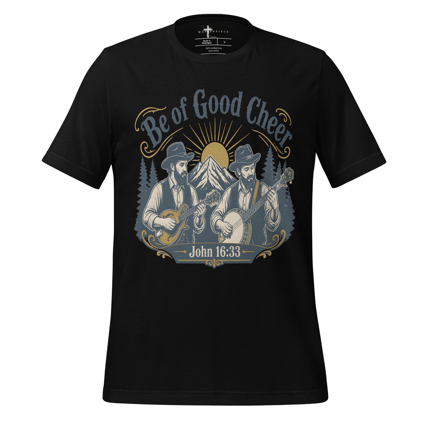 Be of Good Cheer Banjo Mandolin - Black - MasterPiece Shirts