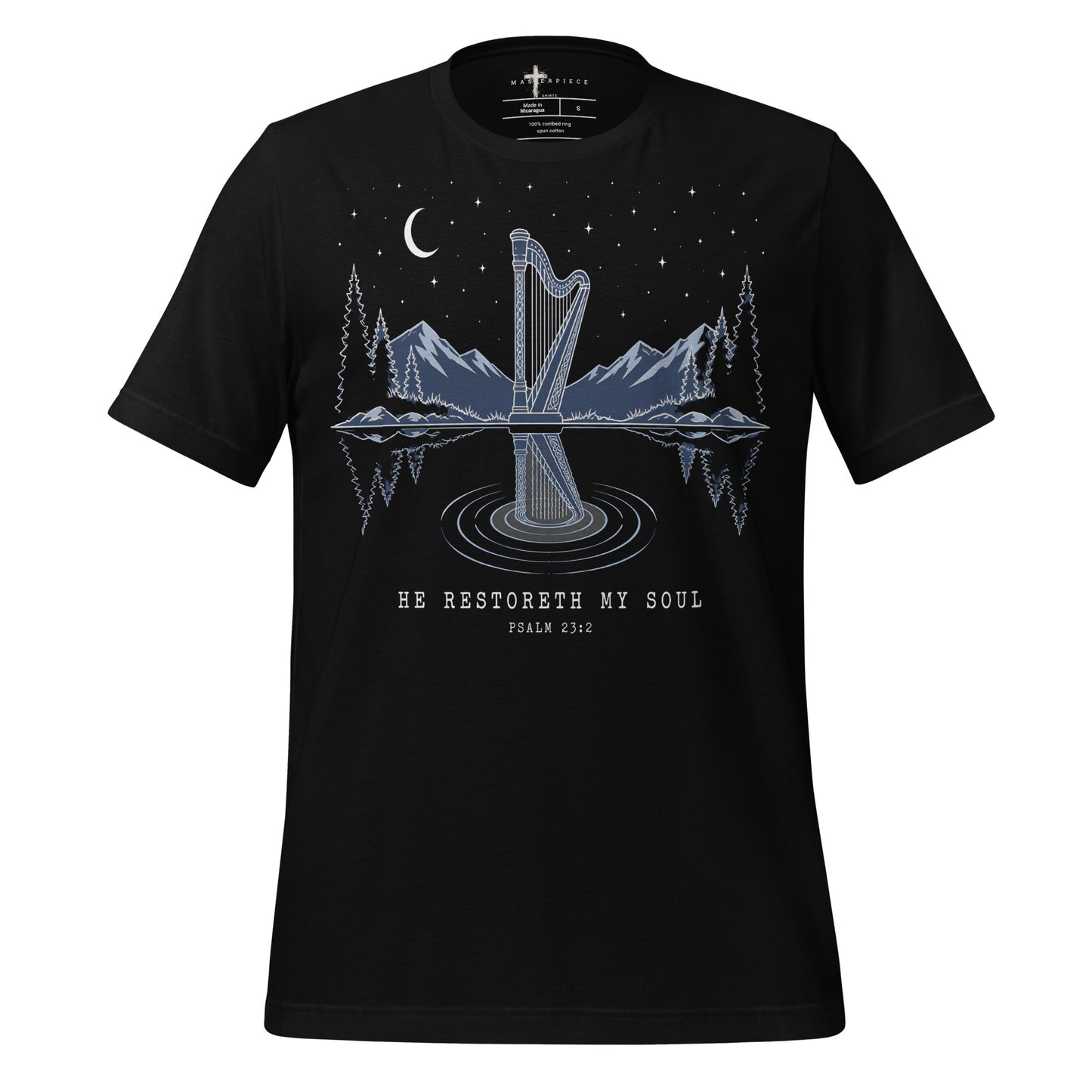 He Restoreth My Soul Harp - Black - MasterPiece Shirts
