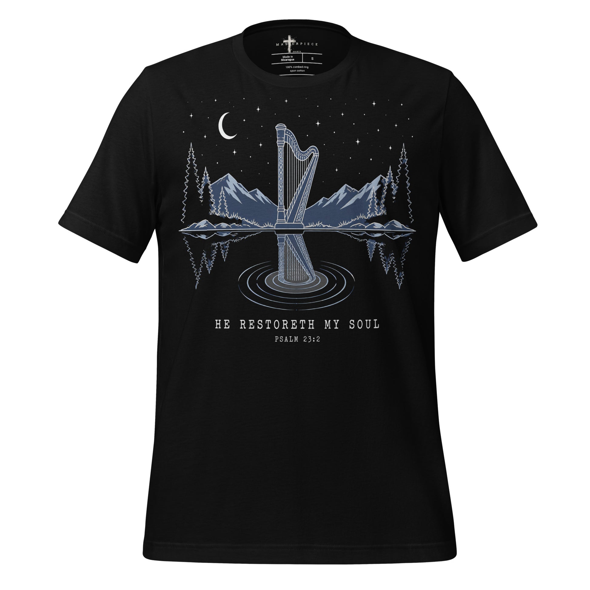 He Restoreth My Soul Harp - Black - MasterPiece Shirts