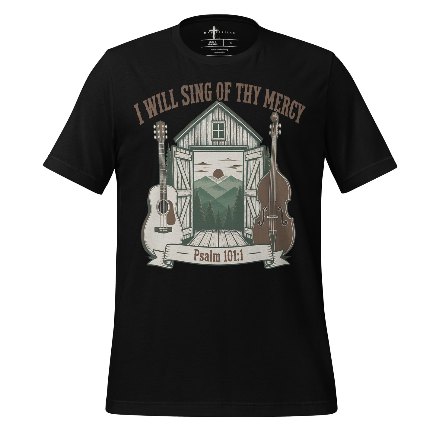 Sing of Mercy Guitar Bass - Black - MasterPiece Shirts