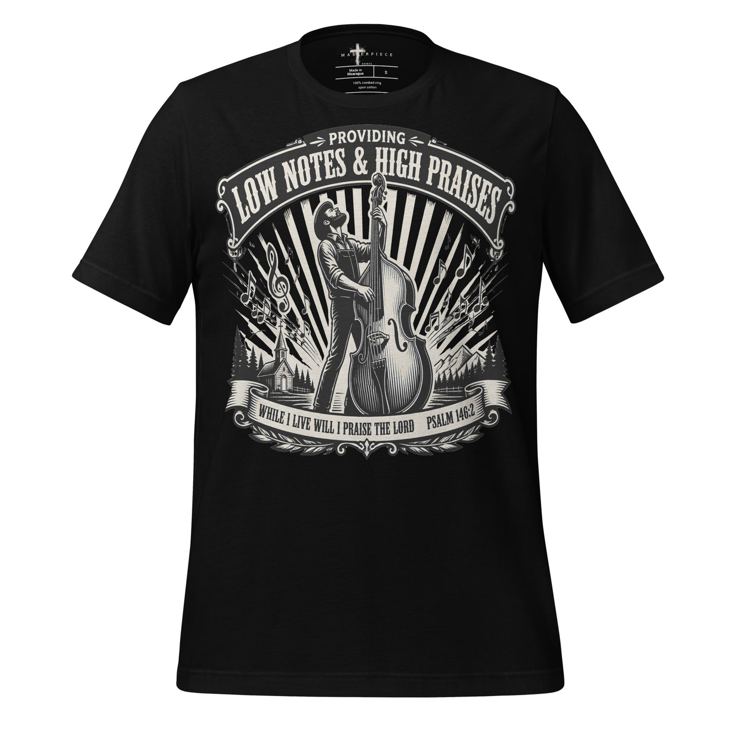 Low Notes High Praises Bass - Black - MasterPiece Shirts
