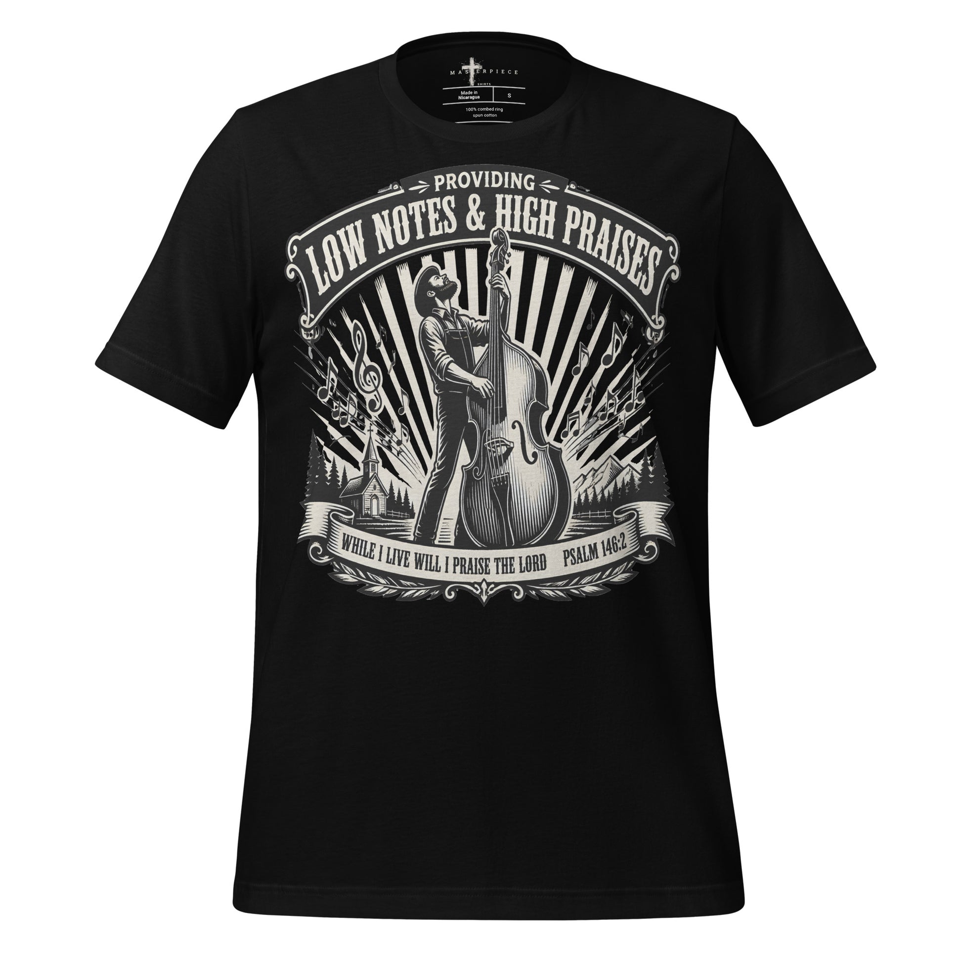 Low Notes High Praises Bass - Black - MasterPiece Shirts