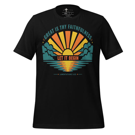 Great is Thy Faithfulness Sunrise - Black - MasterPiece Shirts