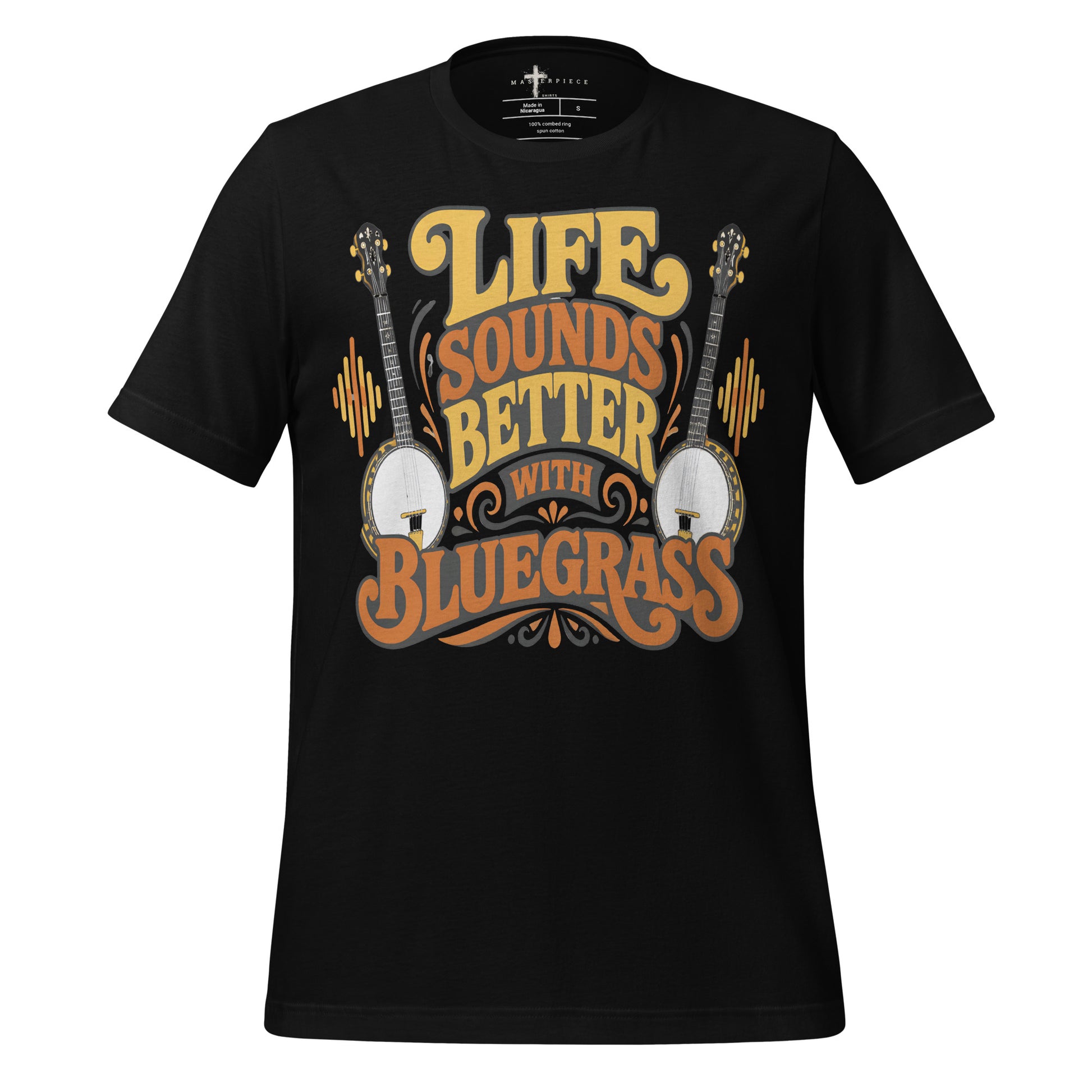 Life Sounds Better Bluegrass - Black - MasterPiece Shirts