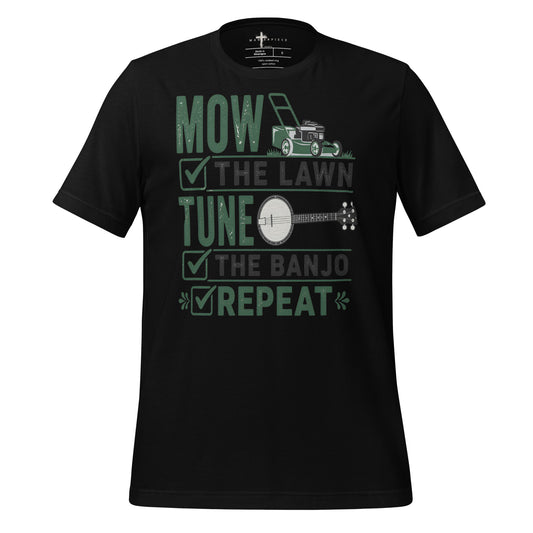Mow Tune Repeat - Black - MasterPiece Shirts