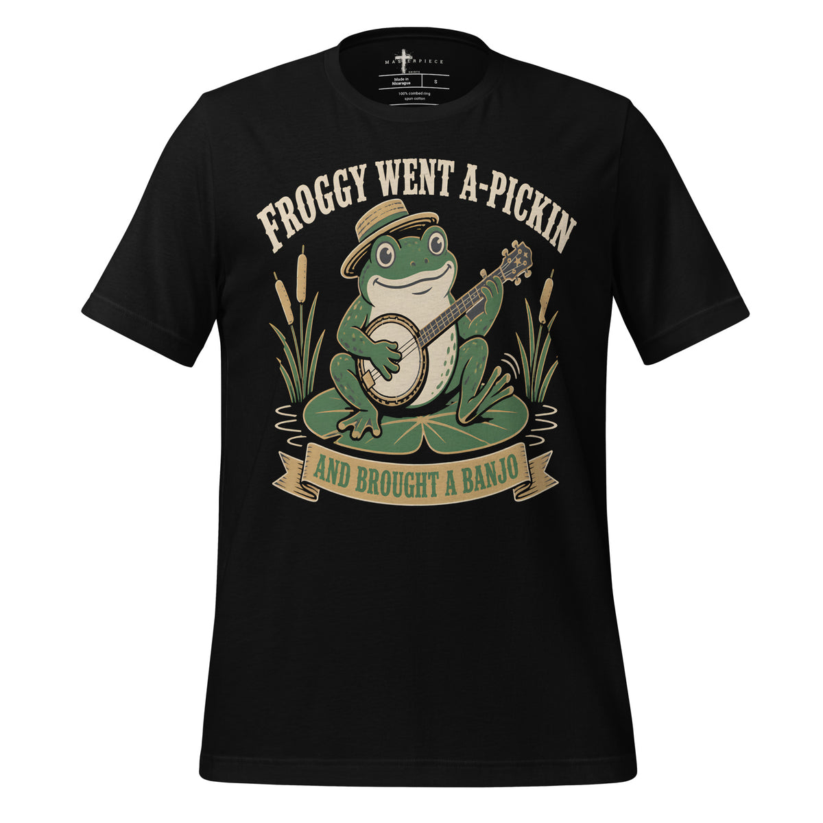 Frog Pickin Banjo - Black - MasterPiece Shirts
