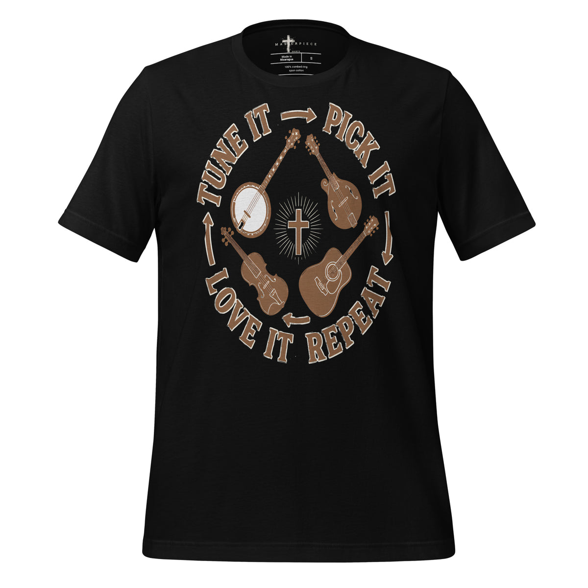 Tune Pick Repeat - Black - MasterPiece Shirts