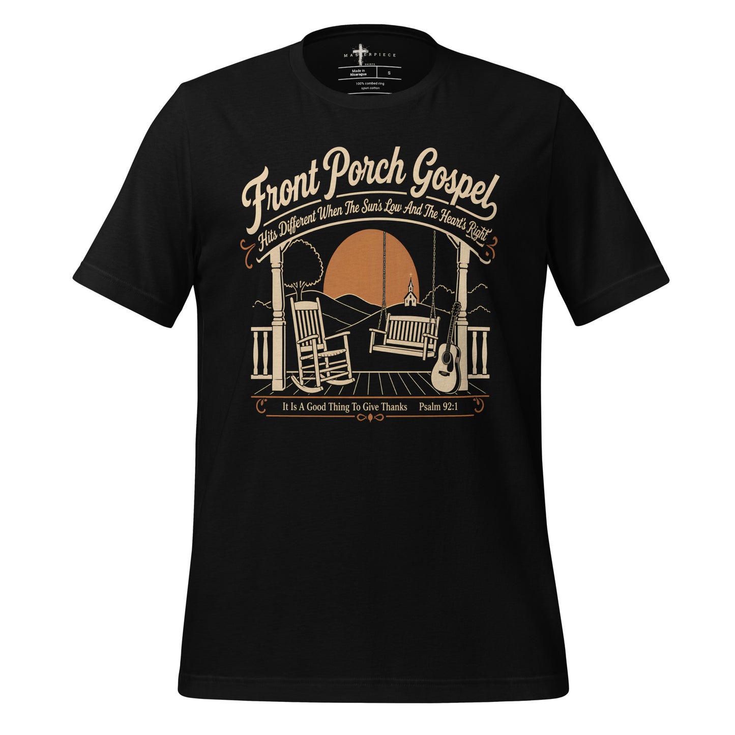 Front Porch Gospel - Black - MasterPiece Shirts