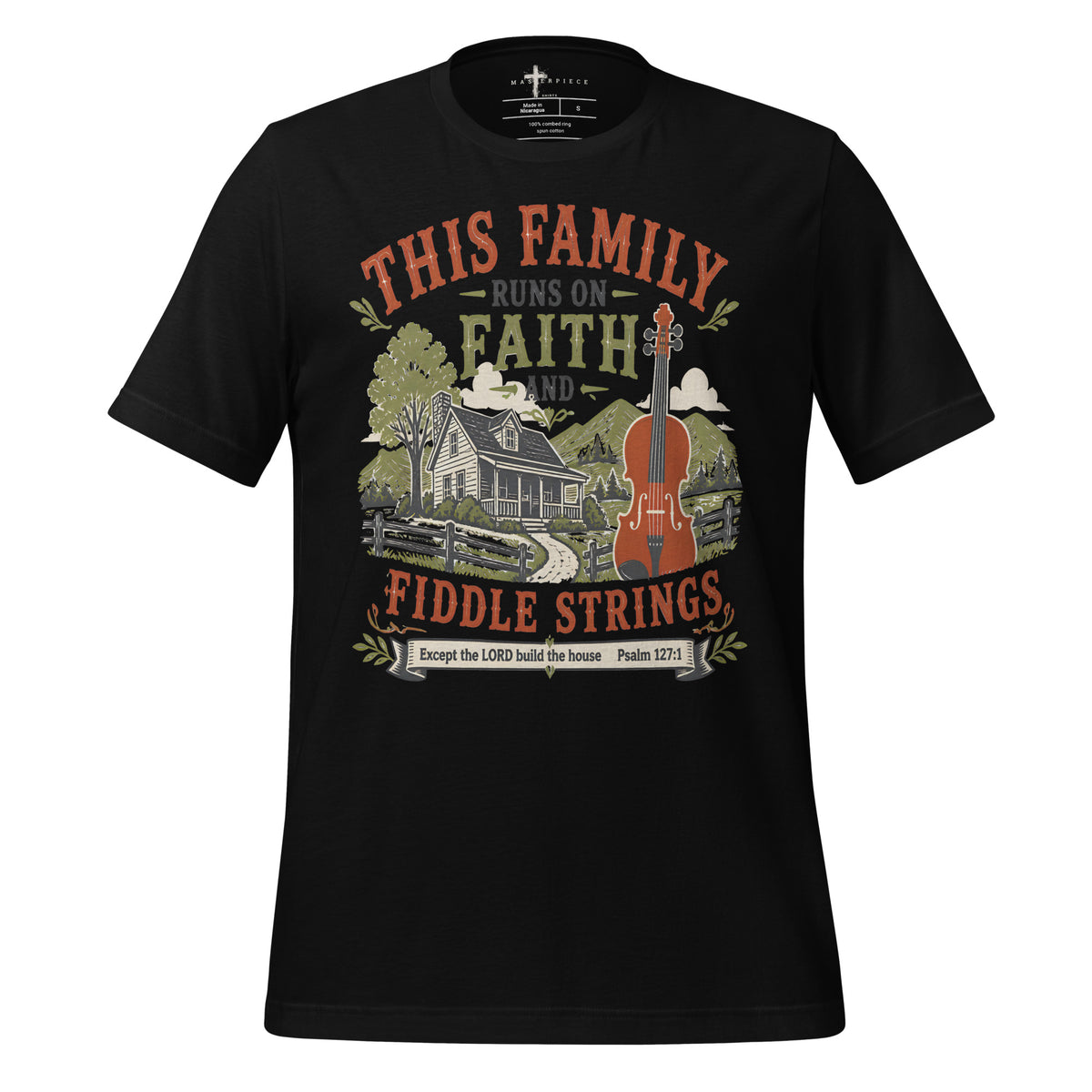 Faith Family Fiddle - Black - MasterPiece Shirts