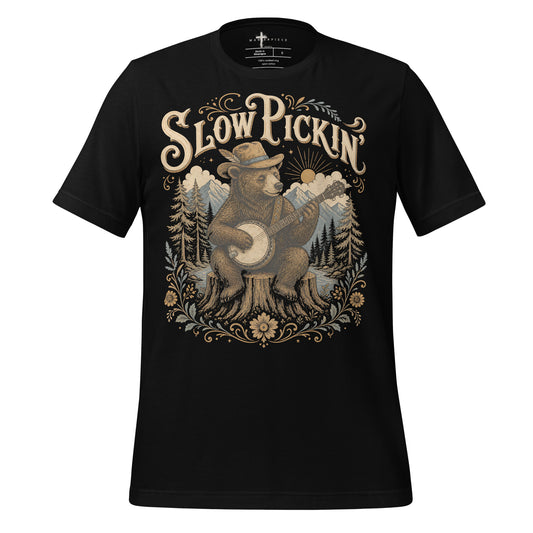 Slow Pickin Bear - Black - MasterPiece Shirts