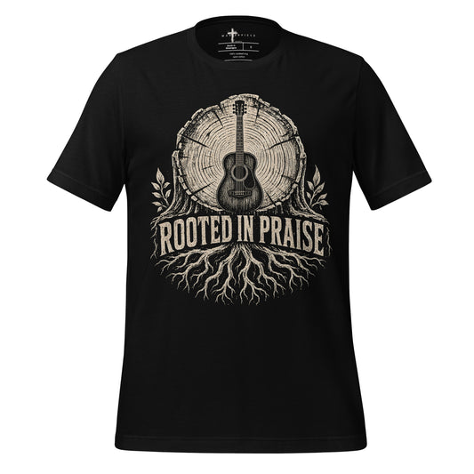Rooted in Praise Guitar - Black - MasterPiece Shirts