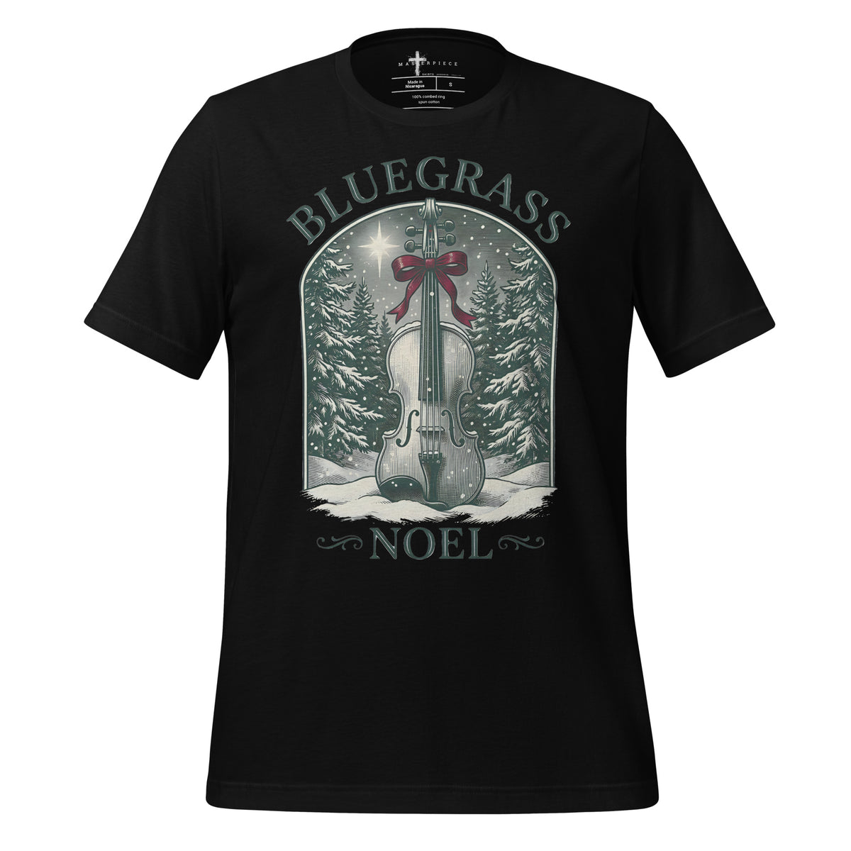 Bluegrass Noel Fiddle/Violin - Black - MasterPiece Shirts