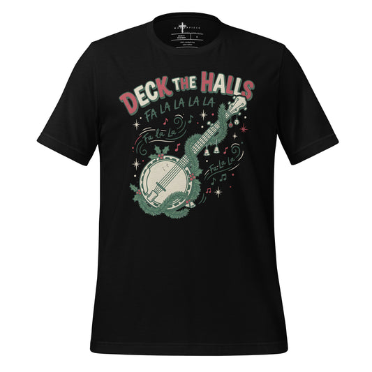 Deck The Halls Banjo - Black - MasterPiece Shirts