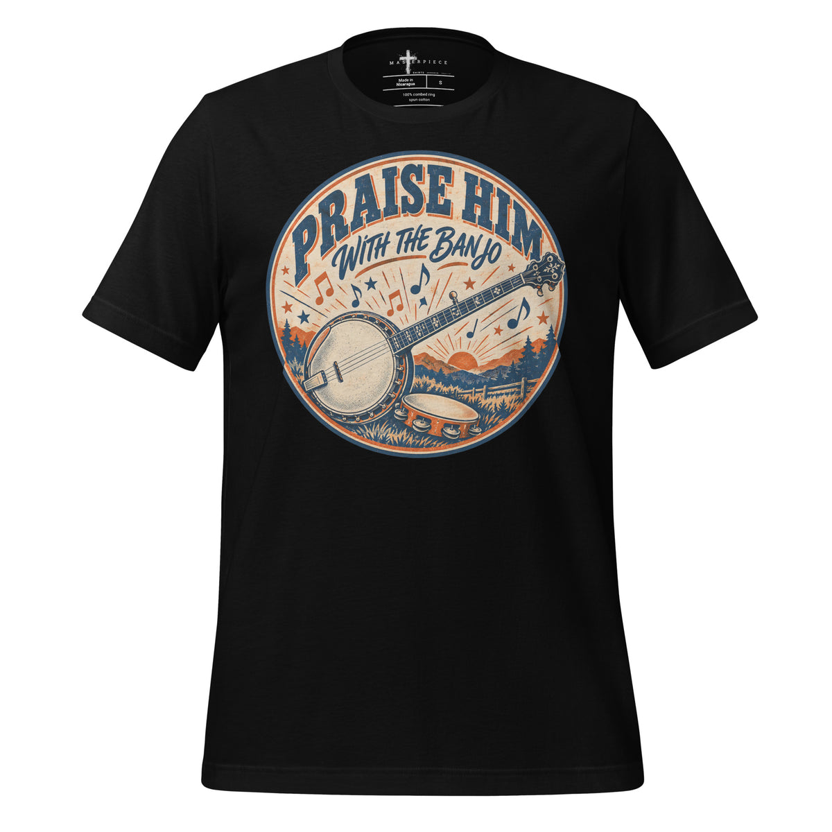 Praise Him with Banjo - Black - MasterPiece Shirts
