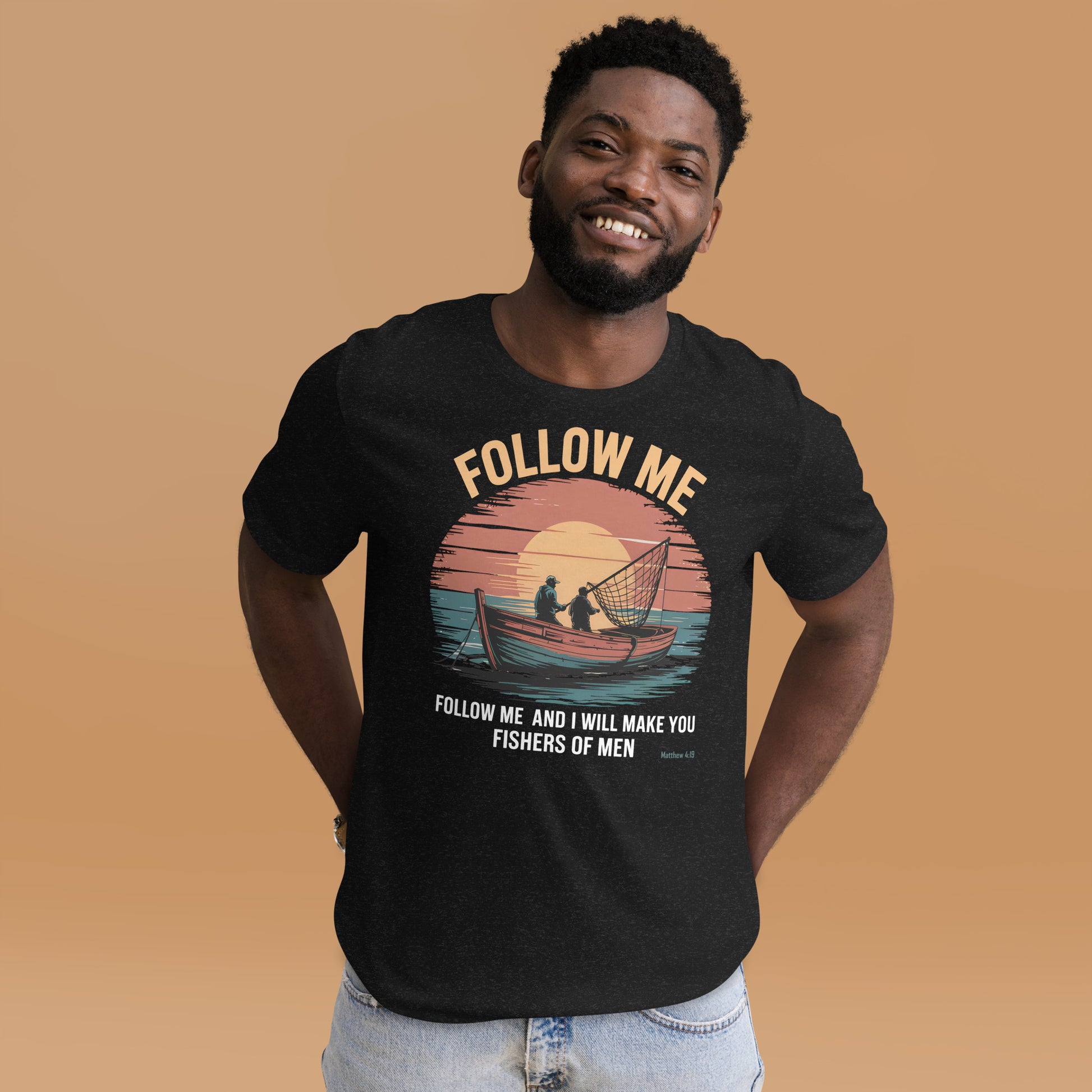 Follow Me  Christian Bible Verse T-Shirt