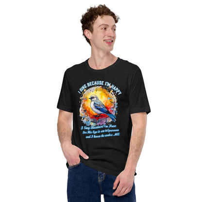 His Eye is on The Sparrow  Christian Bible Verse T-Shirt