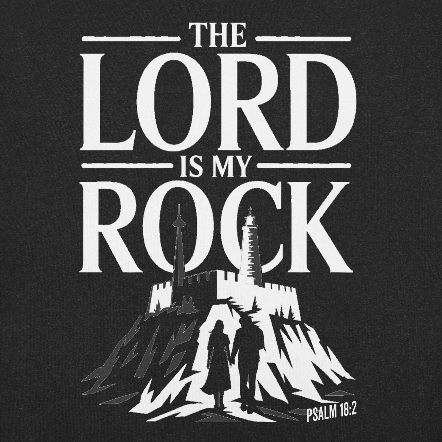 The Lord is My Rock  Christian Bible Verse T-Shirt