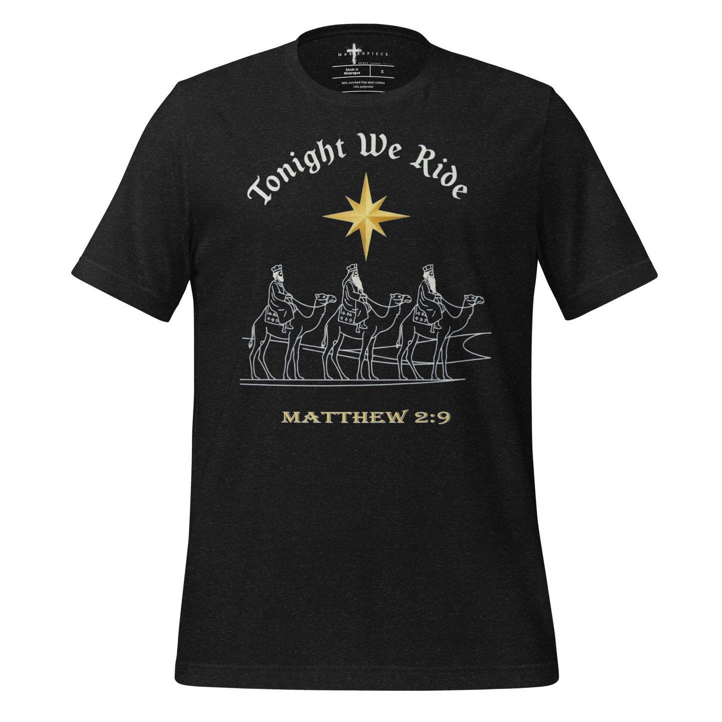 tonight We Ride Christian T-shirt celebrating the wise men's faithful pursuit of Jesus. Matthew 2:9