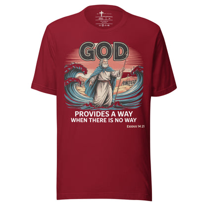 God Provides a Way  Christian Bible Verse T-Shirt