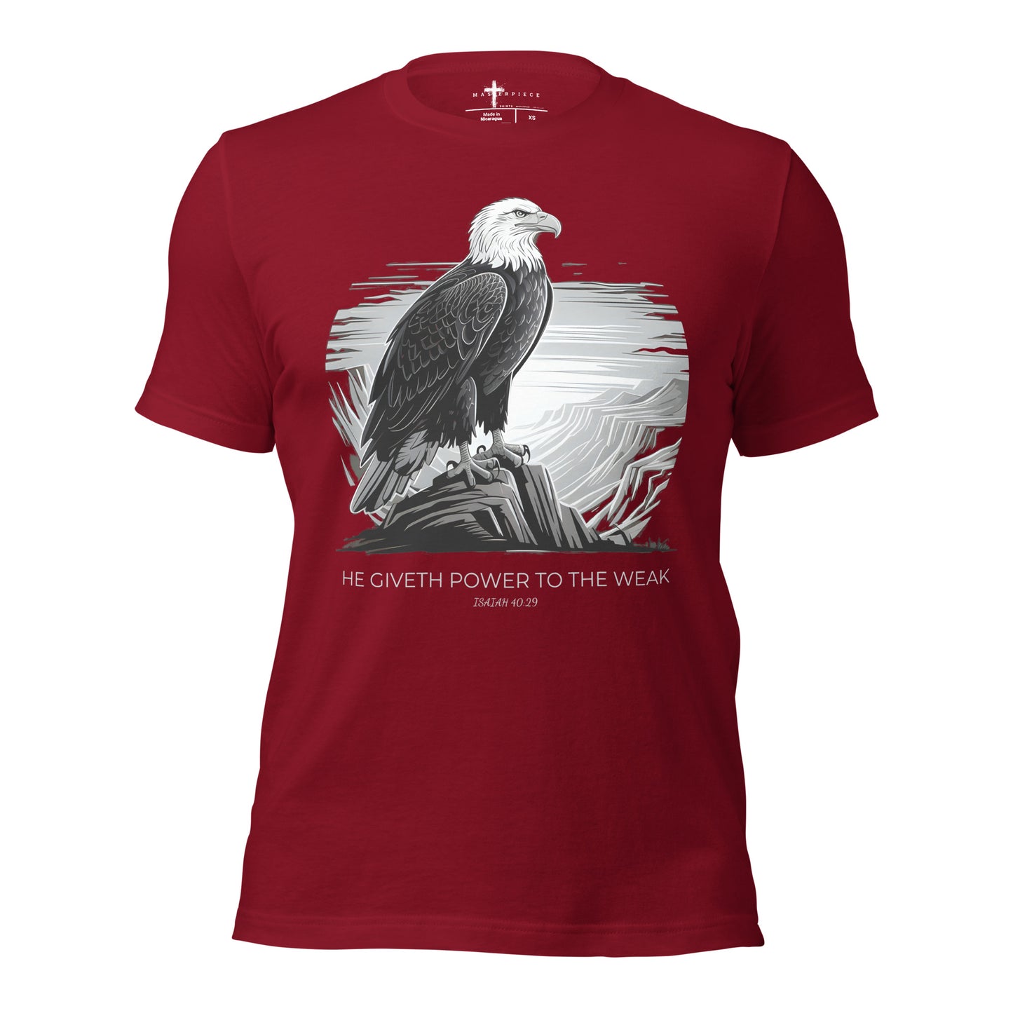 He Giveth Power to the Weak  Christian Bible Verse T-Shirt