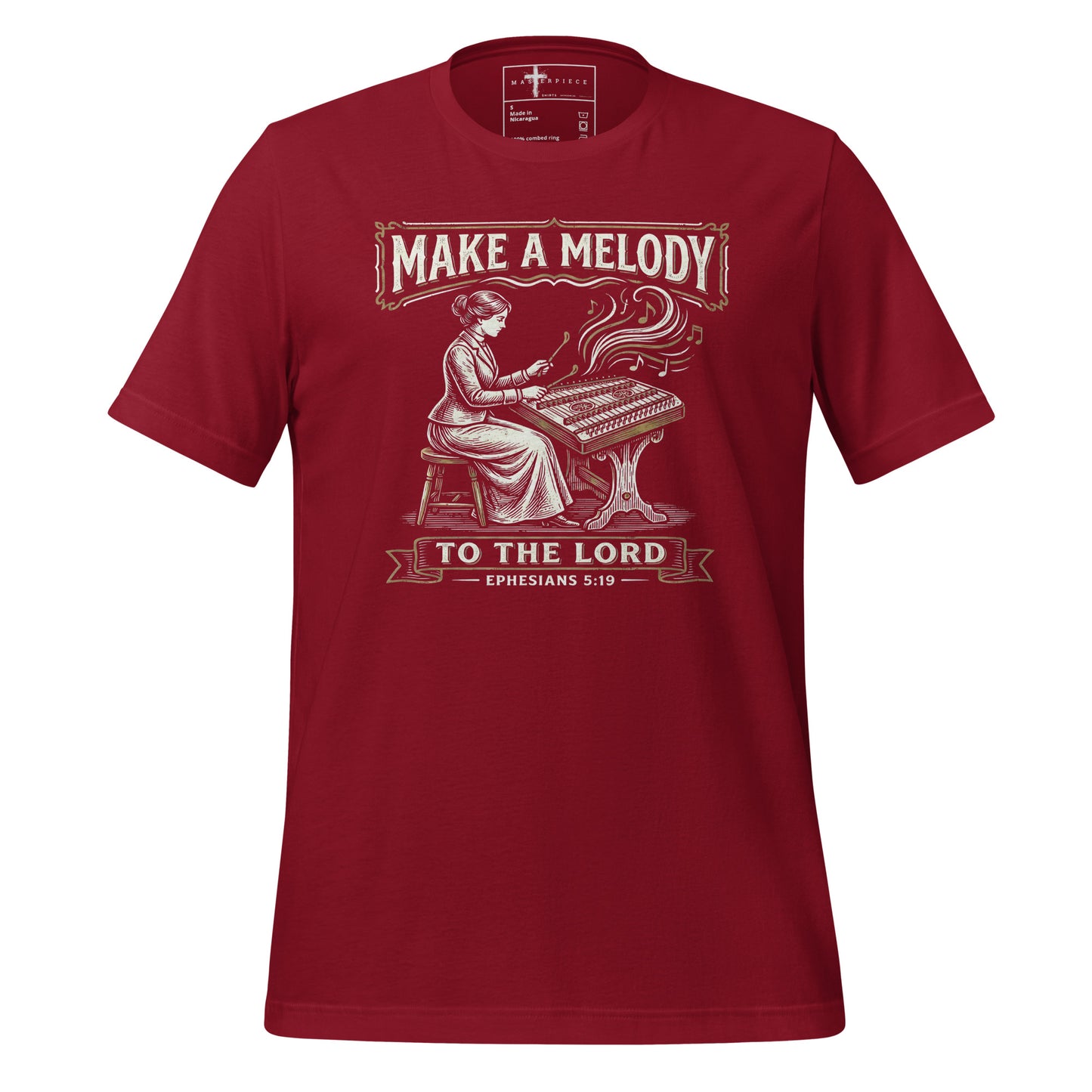  make a melody to the lord Premium Christian T-Shirt hammered dulcimer Ephesians 5:19