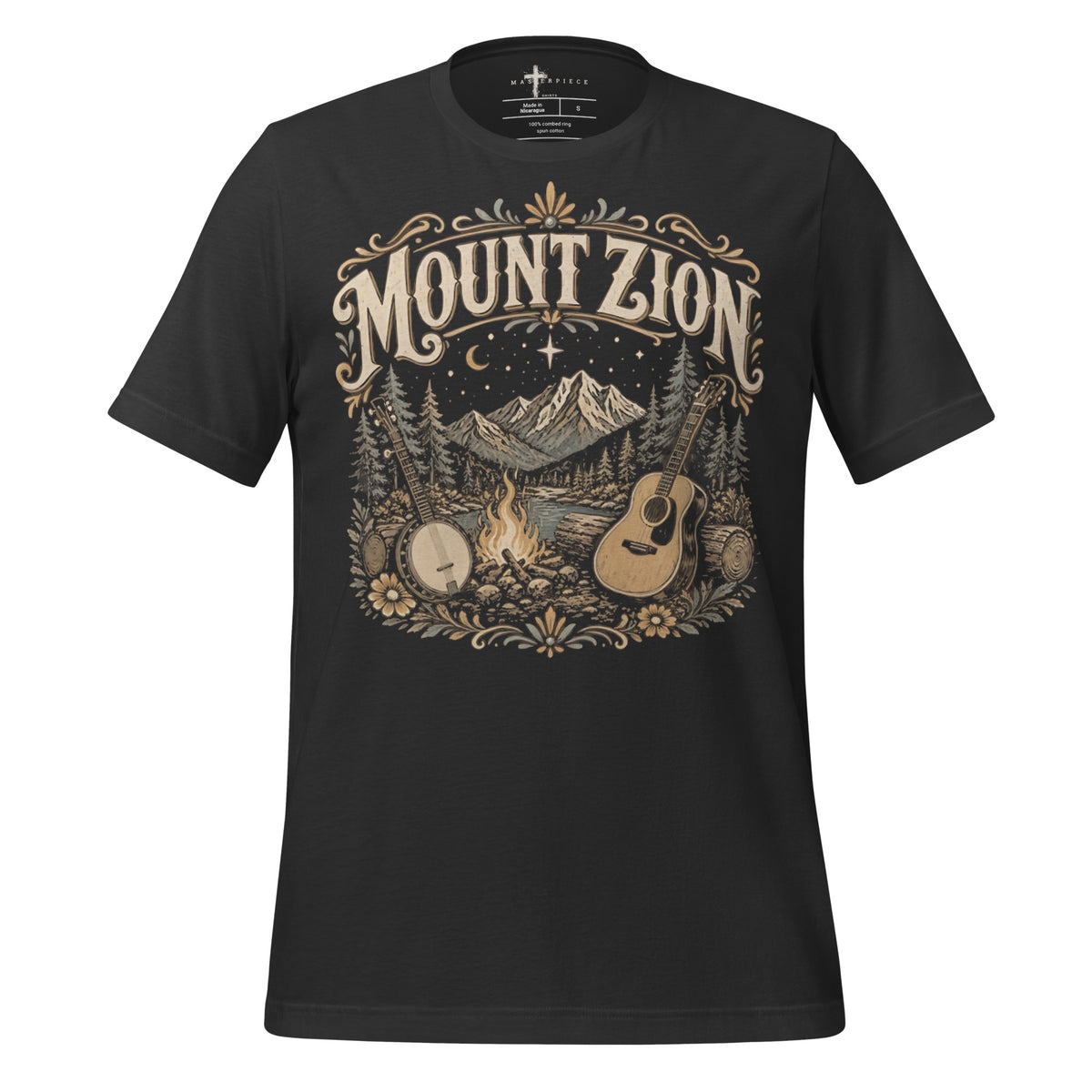 Mount Zion Guitar Banjo - Grey - MasterPiece Shirts