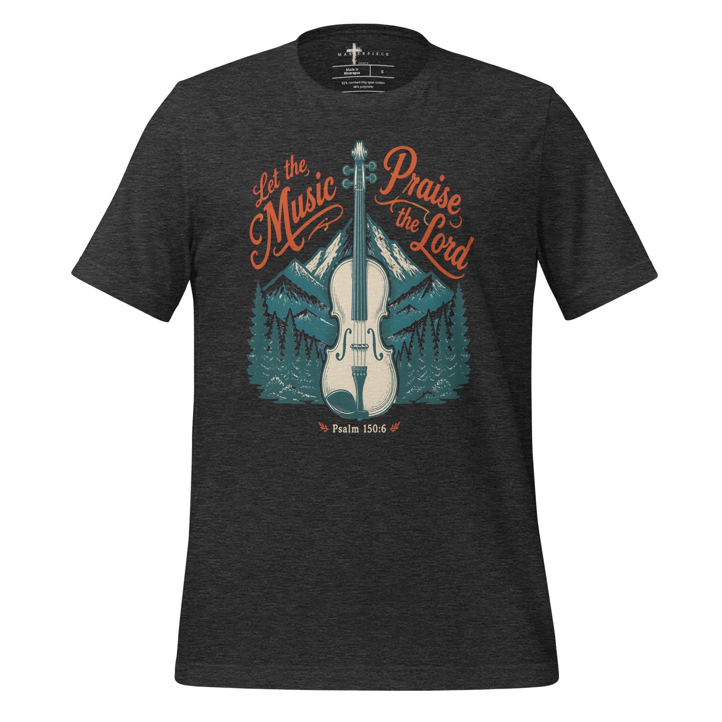 Let the Music Praise the Lord Violin - Grey - MasterPiece Shirts