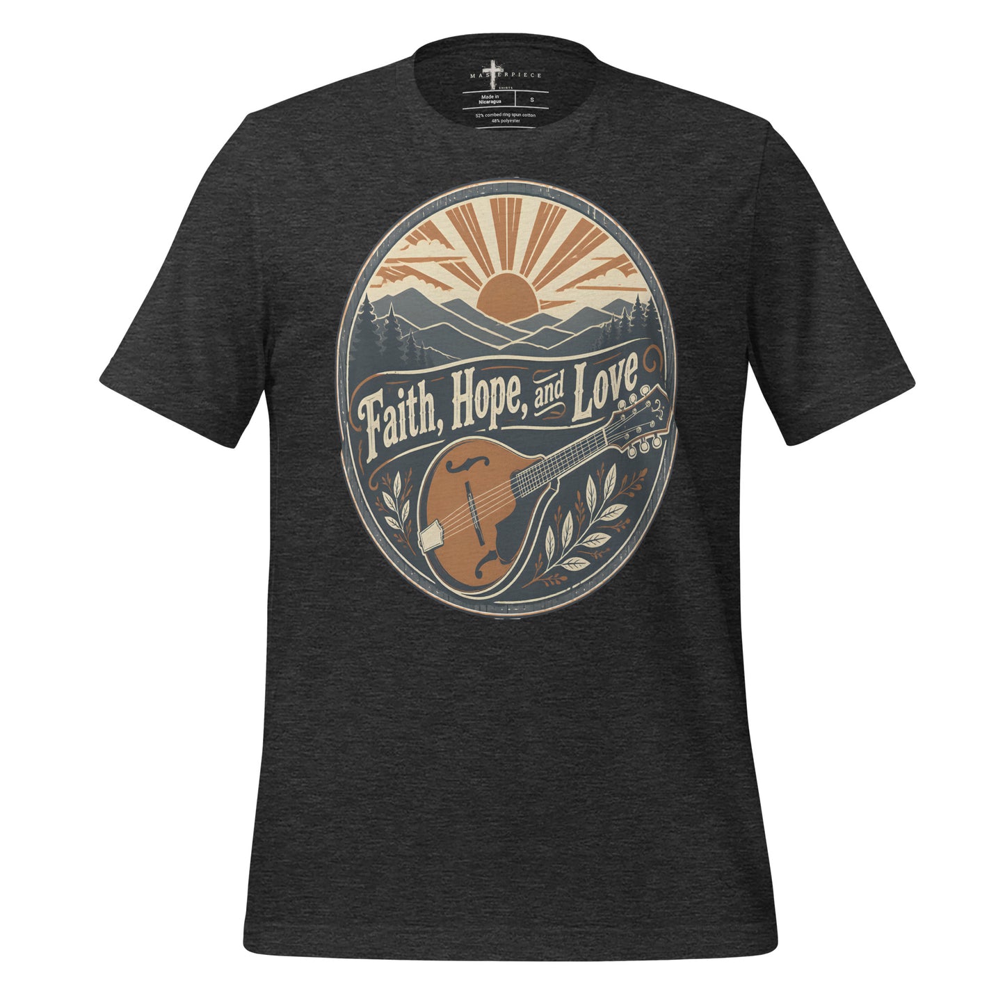 Faith Hope Love Mandolin - Grey - MasterPiece Shirts