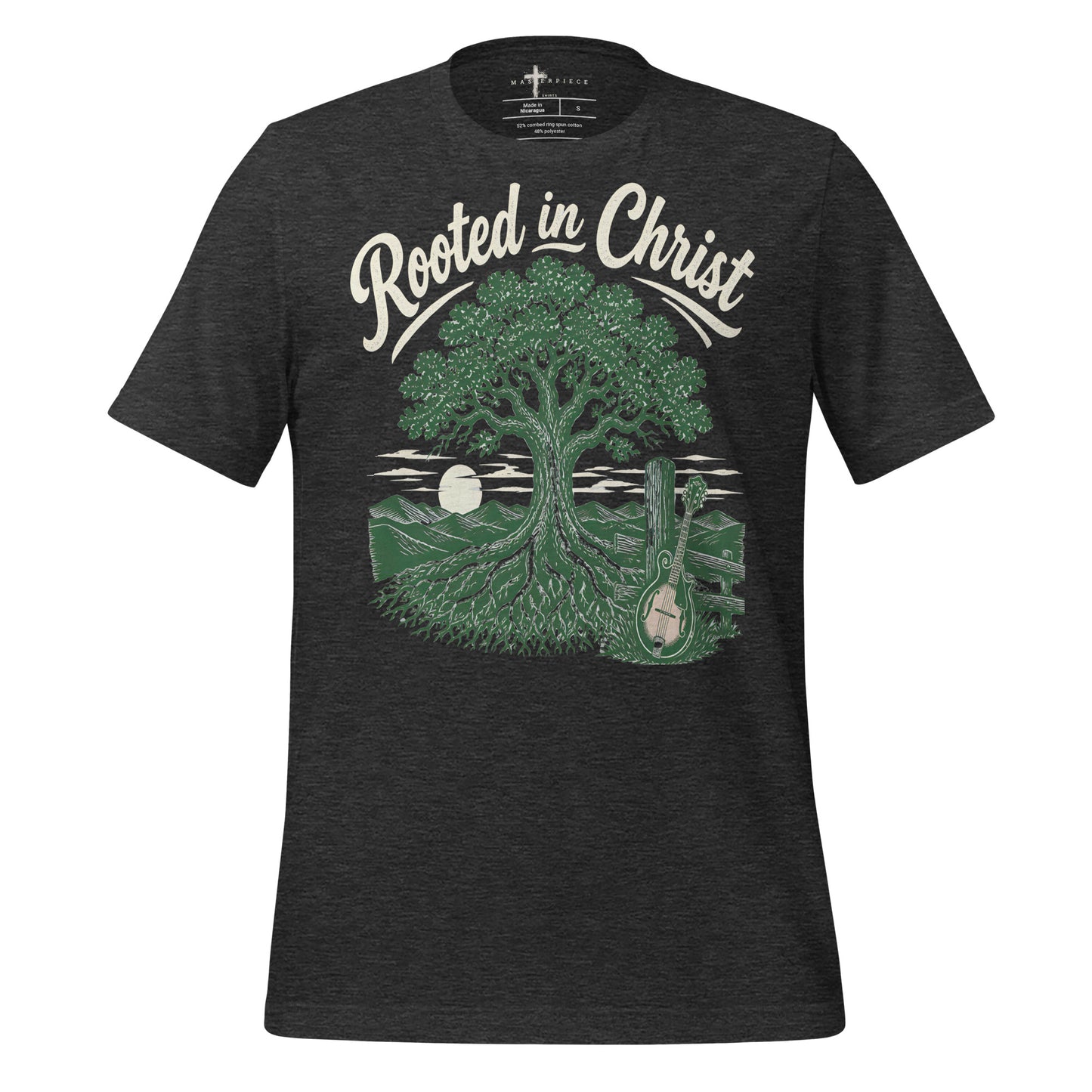 Rooted in Christ Mandolin - Grey - MasterPiece Shirts